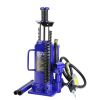 Pneumatic Air Hydraulic Bottle Jack with Manual Hand Pump 12 Ton Heavy Duty Auto Truck Travel Trailer Repair Lift Blue