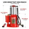 32-Ton Hydraulic Bottle Jack Air-Operated Bottle Jack Lift Portable Low Profile Manual Jack Air Jack with Handle