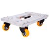 Movers Dolly Heavy Duty Furniture Dolly Trolley Cart 18''x12'' Aluminum Frame with 3'' TPU Professional Casters with Brake Option