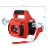 Drill Winch Hoist Portable Drill Winch of 750 LB Capacity with 40 Feet Steel Wire Drill Winch for Lifting & Dragging