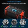 Car Battery Charger 12V/8A 24V/4A Smart Automatic Battery Charger with LCD Display