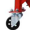 300 lbs Hydraulic Motorcycle Scissor Jack Lift Foot Step Wheels for Small Dirt Bikes,red color