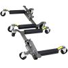 Set of (2) Wheel Dolly Car Skates Vehicle Positioning Hydraulic Tire Jack Ratcheting Foot Pedal Lift Hydraulic Car Wheel Dolly, 1,500lbs