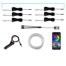 Light Guide Fiber Optic Mobile Phone APP Controls Colorful Car Atmosphere Lights (Option: Style D)