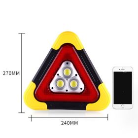 Compatible with Apple, Car Tripod Warning Sign Car Triangle Sign Auto Luminous Car Tripod Parking Reflective Solar Light (Option: C)