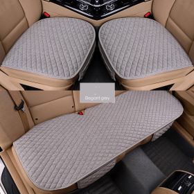 Universal Car Seat Cushions Linen Non-Slip Four Seasons Commons (Option: Gray1-Q3 piece set)