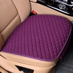 Universal Car Seat Cushions Linen Non-Slip Four Seasons Commons (Option: Purple-Front row)