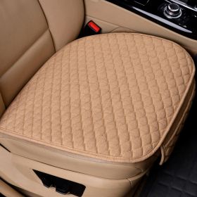 Universal Car Seat Cushions Linen Non-Slip Four Seasons Commons (Option: Beige-Front row)