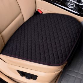 Universal Car Seat Cushions Linen Non-Slip Four Seasons Commons (Option: Black-Front row)