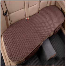 Universal Car Seat Cushions Linen Non-Slip Four Seasons Commons (Option: Coffee-Back row)