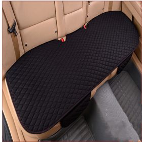 Universal Car Seat Cushions Linen Non-Slip Four Seasons Commons (Option: Black-Back row)