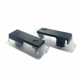 Special Car HD Rearview Mirror Led Door Light (Option: Black-BMW)