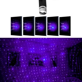 Car Tent Bedroom Outdoor Usb Laser Starry Sky Light Projection Effect Highlight Effect Decorative Light (Color: Purple)