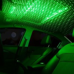 Car Tent Bedroom Outdoor Usb Laser Starry Sky Light Projection Effect Highlight Effect Decorative Light (Color: Green)