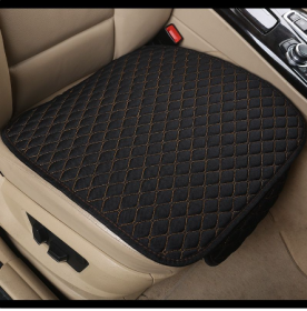 Universal Car Seat Cushions Linen Non-Slip Four Seasons Commons (Option: Black Gold-Front row)