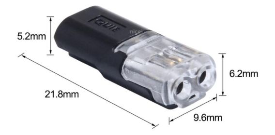 Transparent H-type Stripping-free Terminal Press-type Buckle (Option: 1PC)