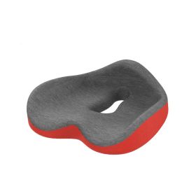 Seat Cushion Office Long-term Cushion Memory Foam Car Cushion Four Seasons (Option: Dark grey red)