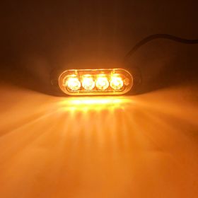 12-24V Car Truck 4LED Side Lights (Color: Yellow)