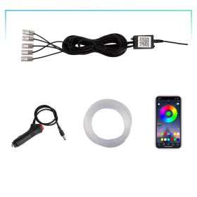 Light Guide Fiber Optic Mobile Phone APP Controls Colorful Car Atmosphere Lights (Option: Style A)