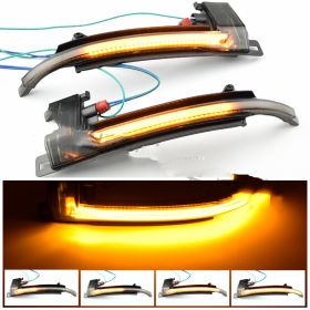 Suitable For Audi A4 A5 S5 B8.5 B8 RS3 RS4 RS5 A3 8P Rearview Mirror Running Water Turn Signal (Option: B8blackened)