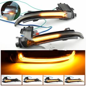 Suitable For Audi A4 A5 S5 B8.5 B8 RS3 RS4 RS5 A3 8P Rearview Mirror Running Water Turn Signal (Option: B8.5 blackened)