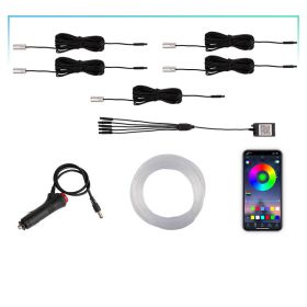 Light Guide Fiber Optic Mobile Phone APP Controls Colorful Car Atmosphere Lights (Option: Style C)