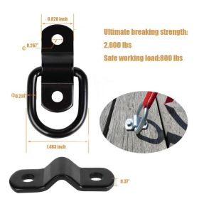 Modified Accessories Galvanized Pull Ring Floor Hook For Trucks (Option: black-Black Single)